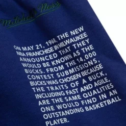 Team Origins Fleece Short Milwaukee Bucks