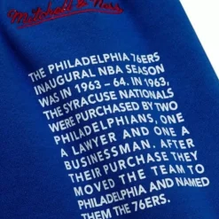 Team Origins Fleece Short Philadelphia 76Ers