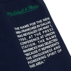 Team Origins Fleece Short Dallas Mavericks