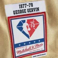 75Th Anniversary Gold Swingman George Gervin San Antonio Spurs 1977-78 Jersey