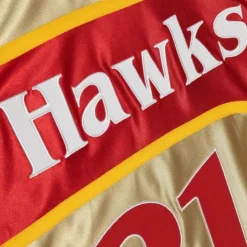 75Th Anniversary Gold Swingman Dominique Wilkins Atlanta Hawks 1986-87 Jersey