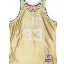75Th Anniversary Gold Swingman Larry Bird Boston Celtics 1985-86 Jersey