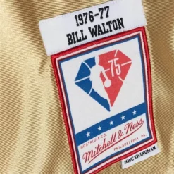 75Th Anniversary Gold Swingman Bill Walton Portland Trail Blazers 1976-77 Jersey