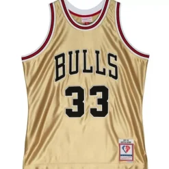 75Th Anniversary Gold Swingman Scottie Pippen Chicago Bulls 1997-98 Jersey