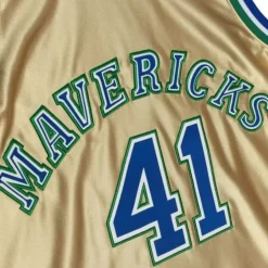 75Th Anniversary Gold Swingman Dirk Nowitzki Dallas Mavericks 1998-99 Jersey
