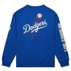 There And Back Fleece Crew Current Logo Los Angeles Dodgers