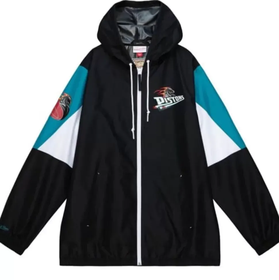 Throw It Back Full Zip Windbreaker Detroit Pistons