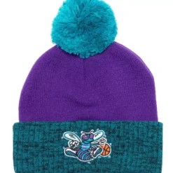 Two Tone Pom Beanie Hwc Charlotte Hornets