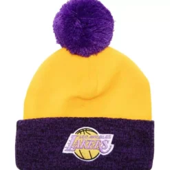 Two Tone Pom Beanie Hwc Los Angeles Lakers