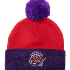 Two Tone Pom Beanie Hwc Toronto Raptors