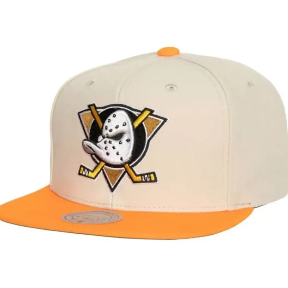 Vintage Cream Snapback Anaheim Ducks