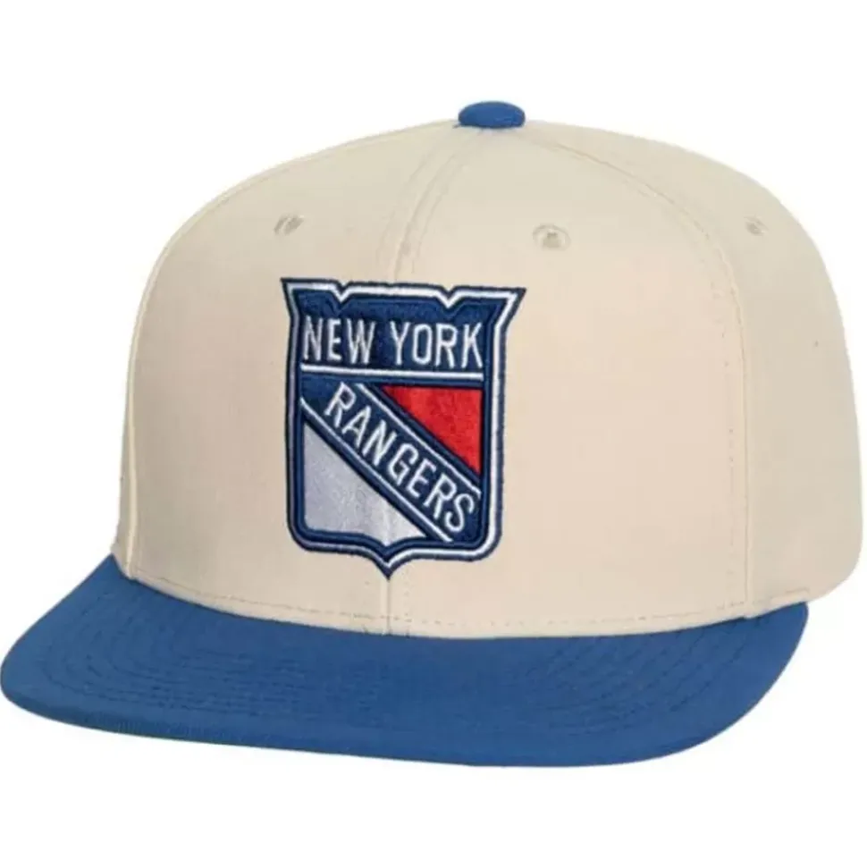 Vintage Cream Snapback New York Rangers