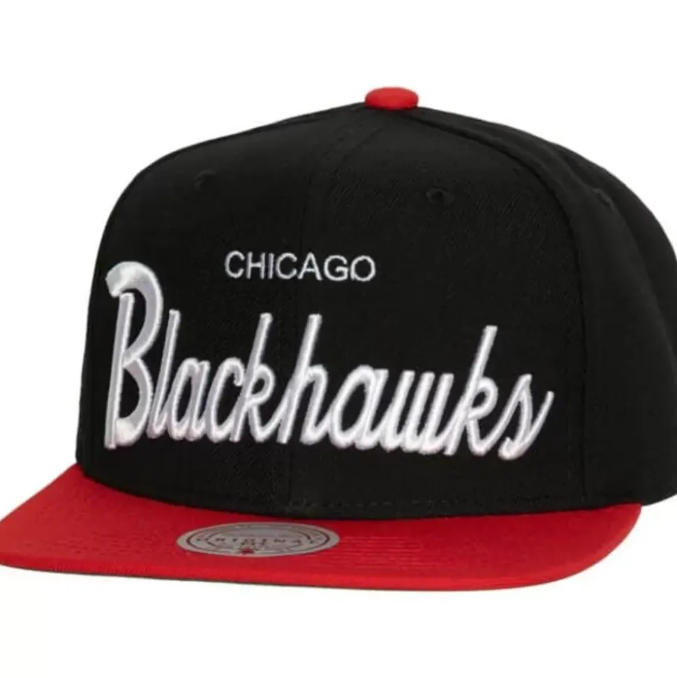 Vintage Script Snapback Chicago Blackhawks