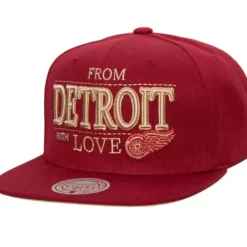 With Love Snapback Vntg Detroit Red Wings