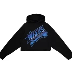 Womens Big Face 4.0 Crop Hoodie Philadelphia 76Ers