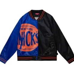 Womens Big Face Satin Jacket 5.0 New York Knicks