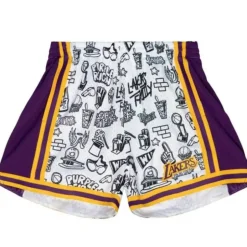 Womens Doodle Shorts Los Angeles Lakers