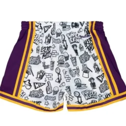 Womens Doodle Shorts Los Angeles Lakers