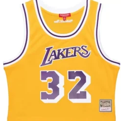 Womens N&N Crop Tank Los Angeles Lakers 1984 Magic Johnson