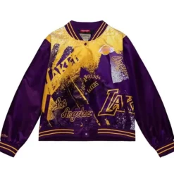 Womens Satin Jacket 3.0 Los Angeles Lakers