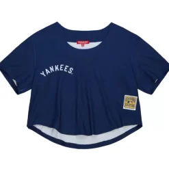 Women'S Ss Button Crop New York Yankees