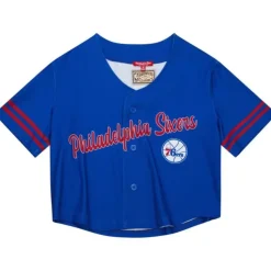 Women'S Ss Button Crop Philadelphia 76Ers
