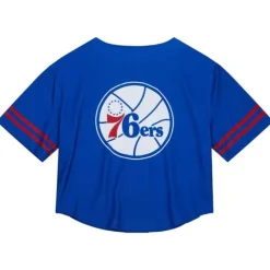 Women'S Ss Button Crop Philadelphia 76Ers