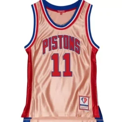 Womens 75Th Anniversary Rose Gold Swingman Isiah Thomas Detroit Pistons 1982-83 Jersey