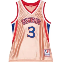 Womens 75Th Anniversary Rose Gold Swingman Allen Iverson Philadelphia 76Ers 1996-97 Jersey