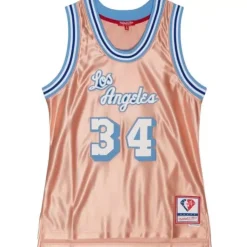 Womens 75Th Anniversary Rose Gold Swingman Shaquille O'Neal Los Angeles Lakers 1996-97 Jersey