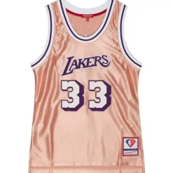 Women'S 75Th Rose Gold Swingman Kareem Abdul-Jabbar Los Angeles Lakers 1983 Jersey