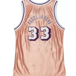 Women'S 75Th Rose Gold Swingman Kareem Abdul-Jabbar Los Angeles Lakers 1983 Jersey